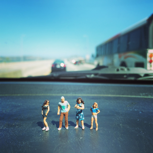 I took four mini versions of us along for the ride